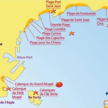 Joli Studio Cosy De 31 M2 Bord De Mer Acces Pmr 4Personnes La Ciotat Luaran gambar